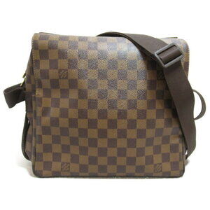 Louis Vuitton Naviglio Messenger Bag Canvas Leather Brown Shoulder